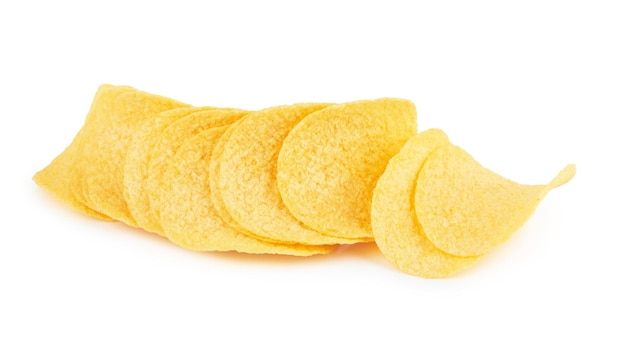 Potato chips isolated