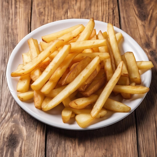Potato french fries in a plate