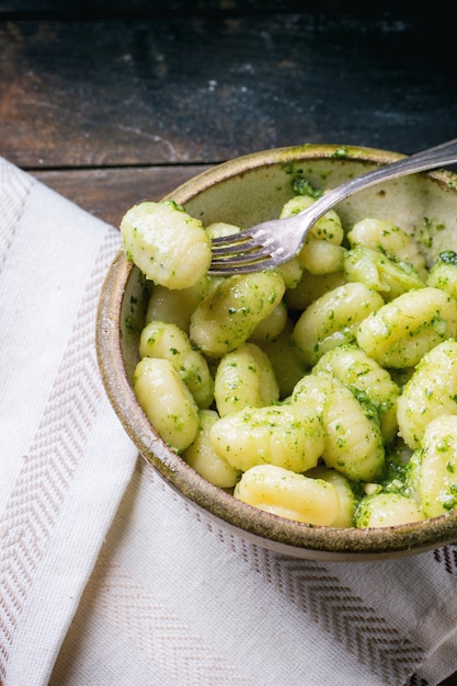 Potato gnocchi with pesto