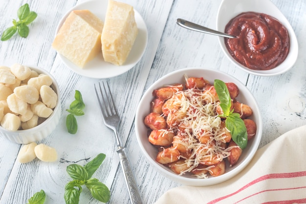 Potato gnocchi with tomato sauce