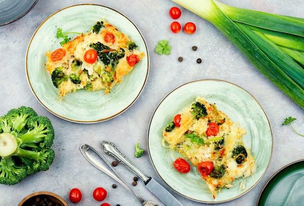 Gratin di patate con broccoli