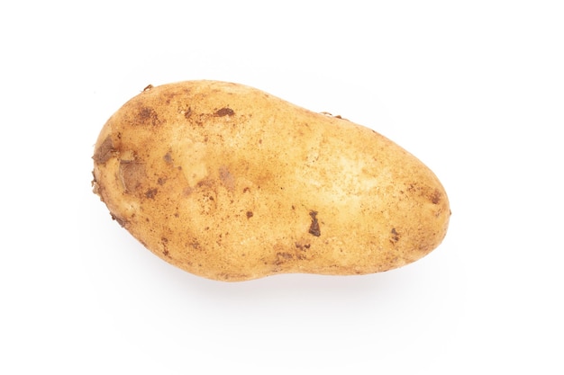 흰색 배경에 고립 된 감자