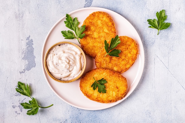 Potato pancakes, hash brown