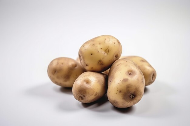 potato potatoes on white backgound