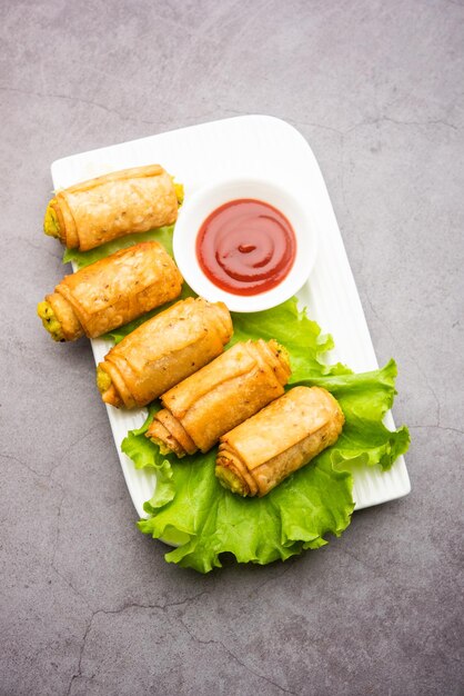 Potato Roll Samosa with Mashed aloo