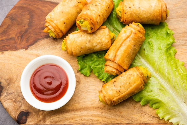 Potato Roll Samosa with Mashed aloo