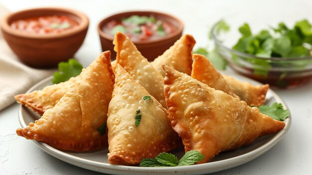 감자 사모사(Potato Samosa) 또는 알루 사모사(Aloo Samosa)는 인도 간식입니다