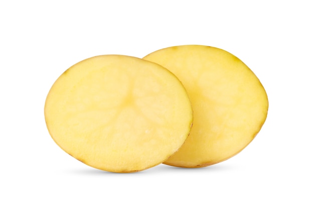 Potato slice  isolated on white background