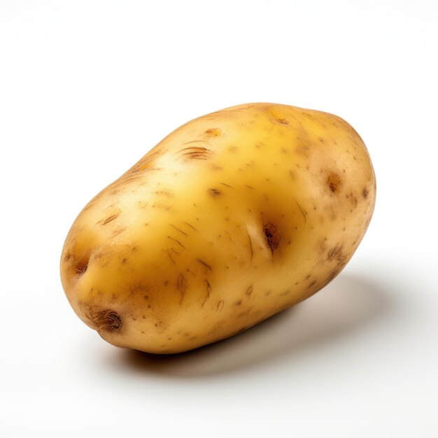 Potato Studio Shot geïsoleerd op een heldere achtergrond Voedselfotografie Generatieve AI