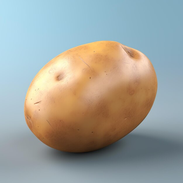 Photo potato on white background