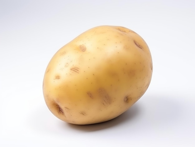 A potato on a white background