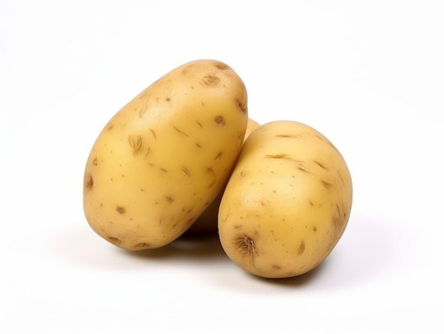 A potato on a white background