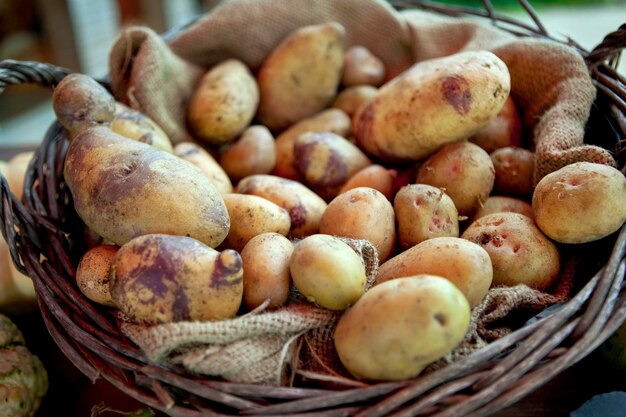 Potatoes in a basket