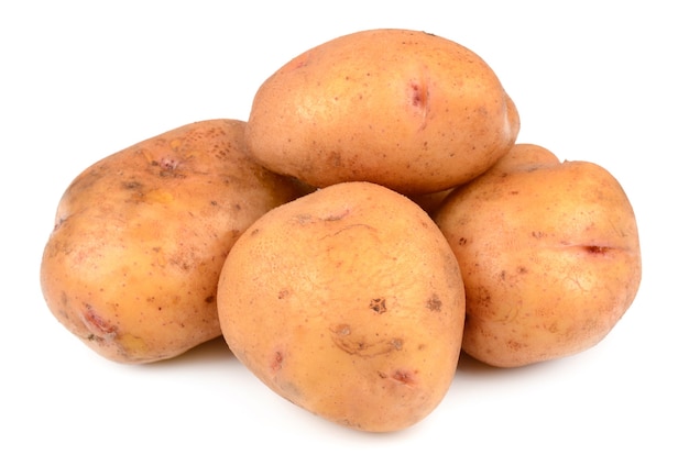 Potatoes close up detail isolated