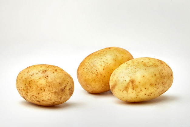 Potatoes. Fresh natural potatoes isolated. 