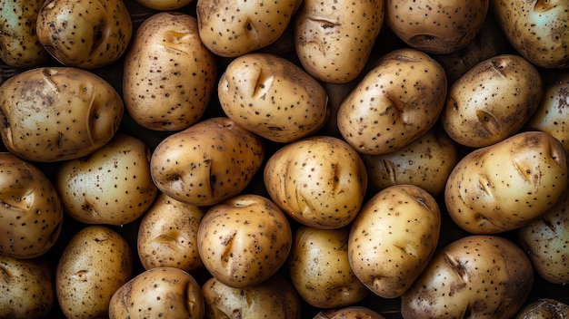 Photo potatoes from above