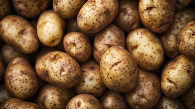 Photo potatoes from above