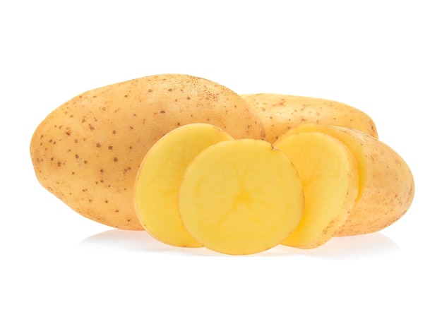 Potatoes isolated on white background.