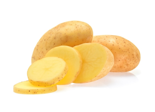 Potatoes isolated on white.