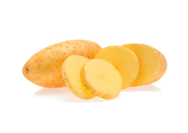 Potatoes isolated on white.