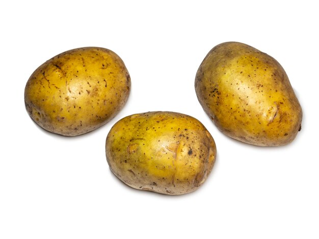 Potatoes on a white background Healthy diet Root isolate