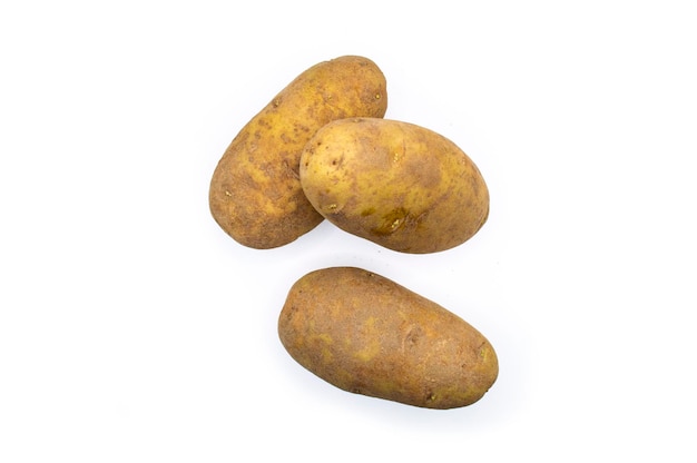 Photo potatoes white background isolated