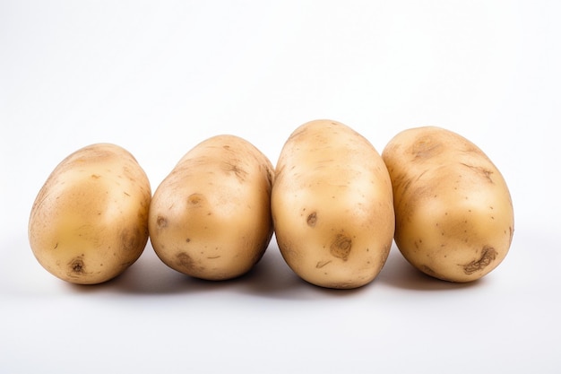 Photo potatoes on a white background