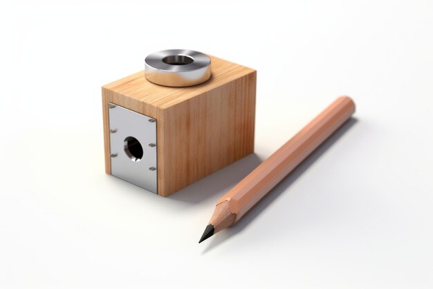 Foto potloodhouder met potlood op een witte of heldere oppervlakte png doorzichtige achtergrond
