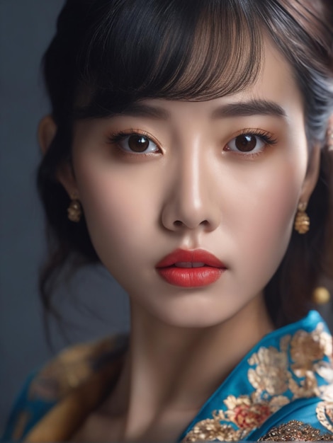 Портрет красивой китайской девушки