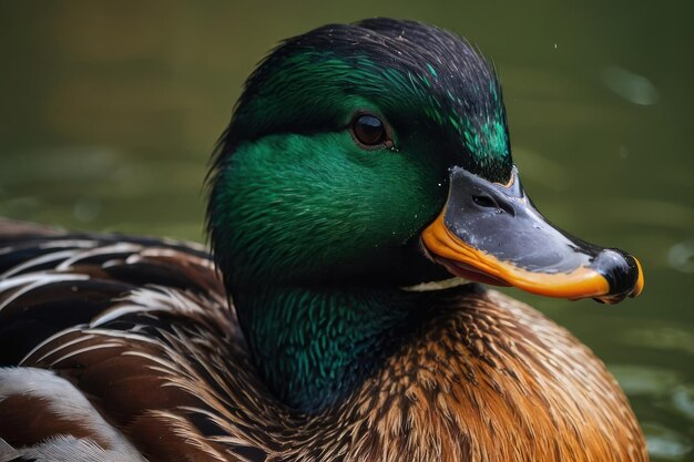 Photo potrait of beautifull duck