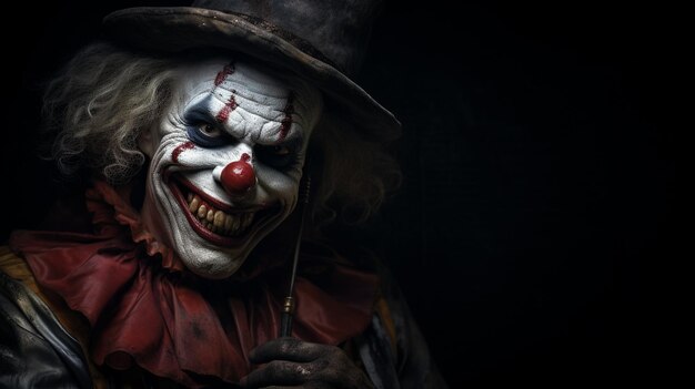 Foto ritratto del clown di halloween