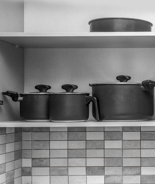 Pots in the kitchen