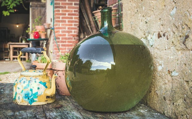 Pots and vases on a table