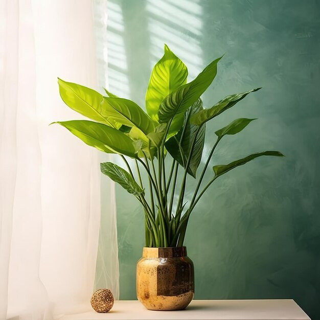 potted green plants on the table