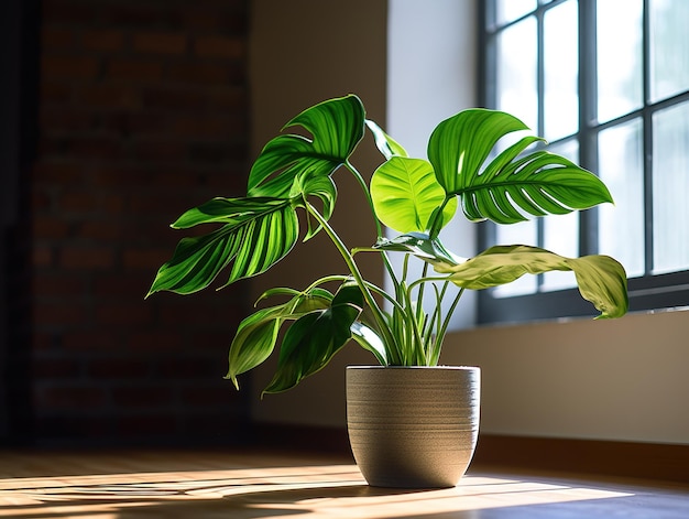 potted monstera plant