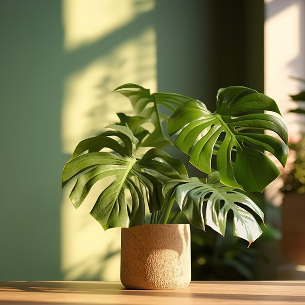 potted monstera plant