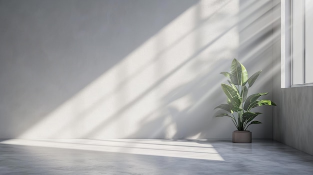 部屋 の 角 に 置か れ て いる 鉢 の 植物