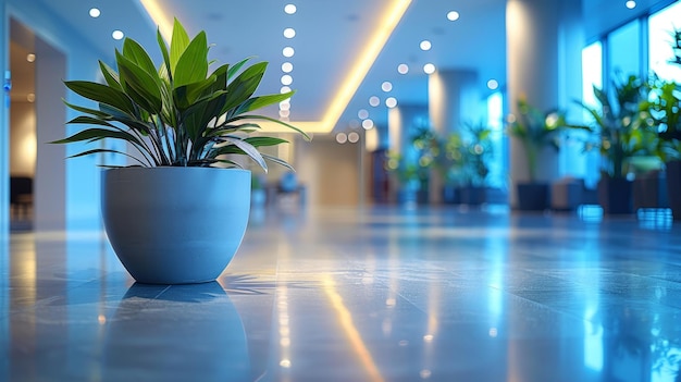 Potted Plant in Lobby