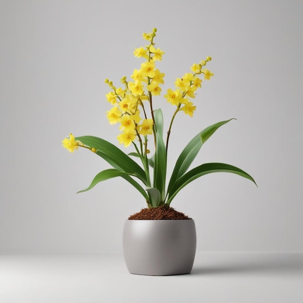 a potted plant with yellow flowers in it