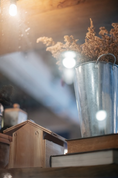 Photo potted plants decorated in coffee shops