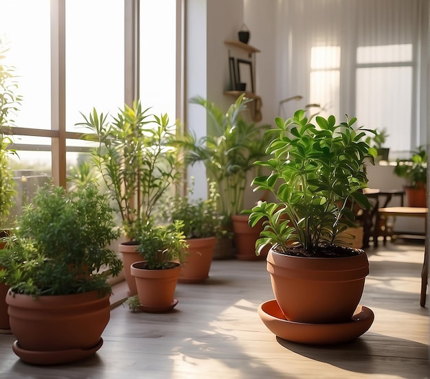 potted plants at home