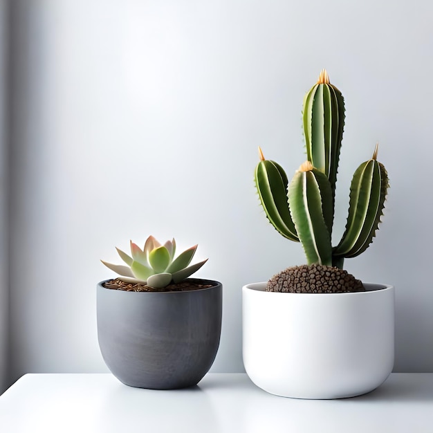 鉢植えの植物 寄木細工