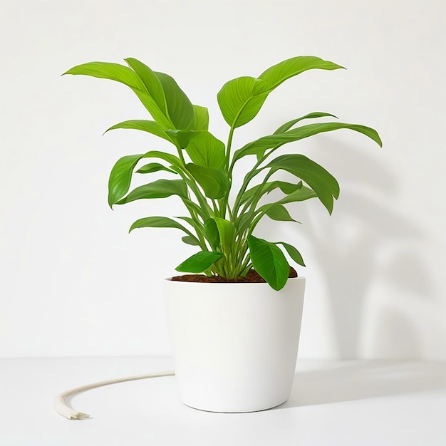 鉢植えの植物白背景高品質写真