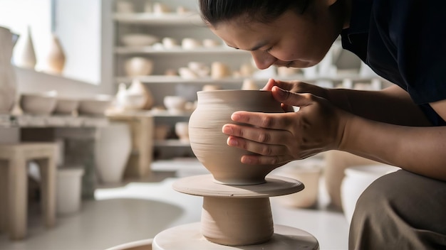 Pottery making final inspection