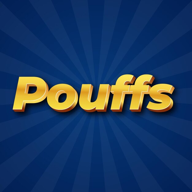 Pouffs text effect gold jpg attractive background card photo