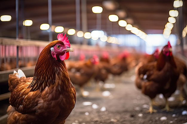 Poultry indoors chicken farm