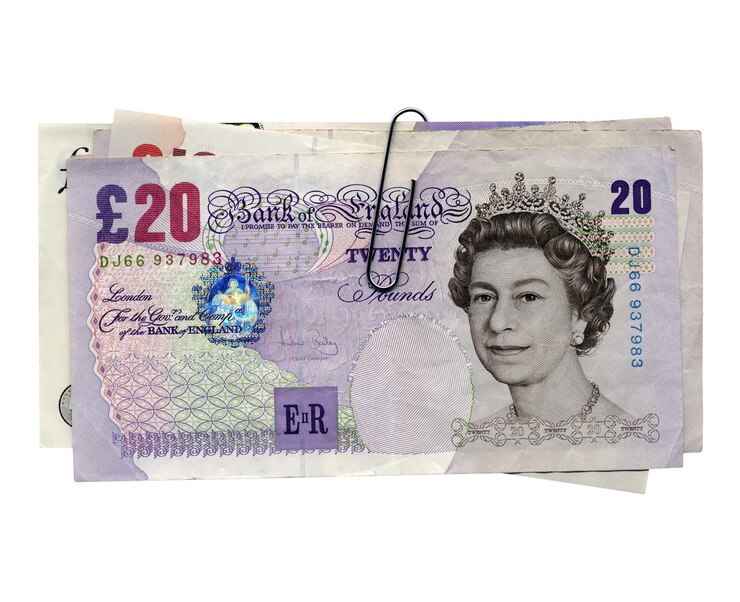 Pound notes and coins, United Kingdom
