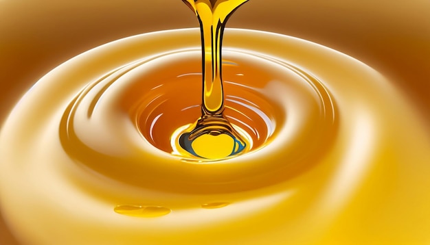 Pouring golden honey texture Healthy and natural delicious sweets Flow dripping yellow melted liquid