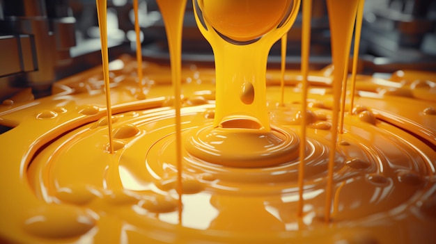 Pouring machine oil of a transparent yellow color