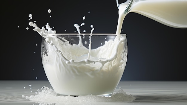 pouring milk into glass